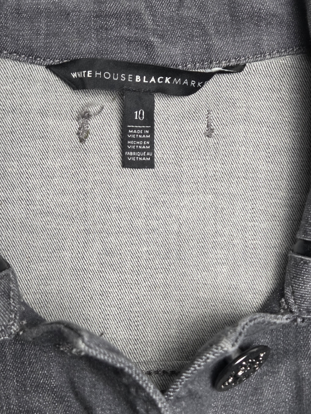 White House Black Market Gray Peplum Blazer - Picture 4 of 14